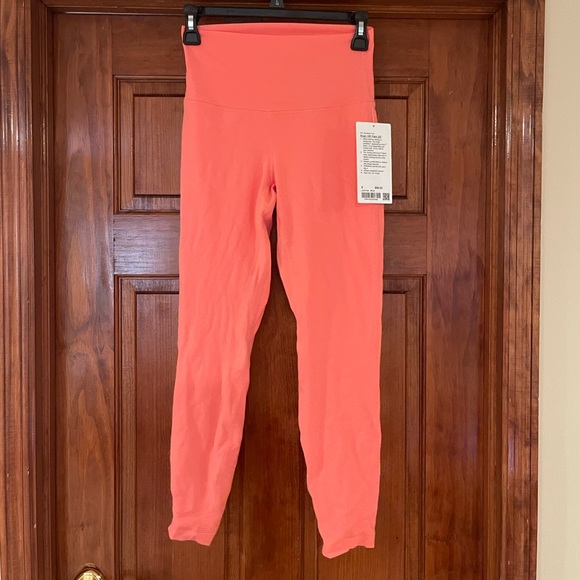 NWT lululemon align double lined 25” Coral Leggings - Picture 1 of 4